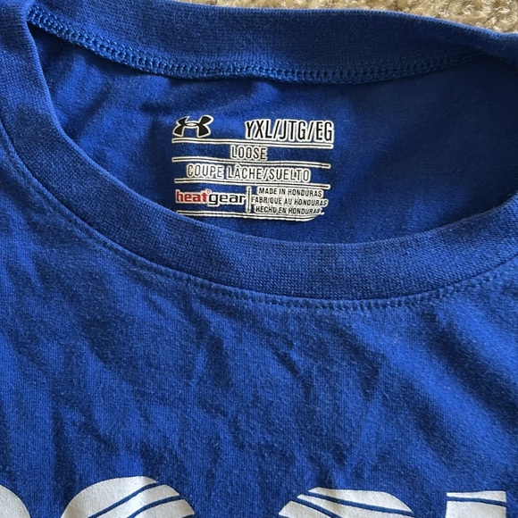 Under Armour Blue and White Short Sleeve Tee - Picture 3 of 3